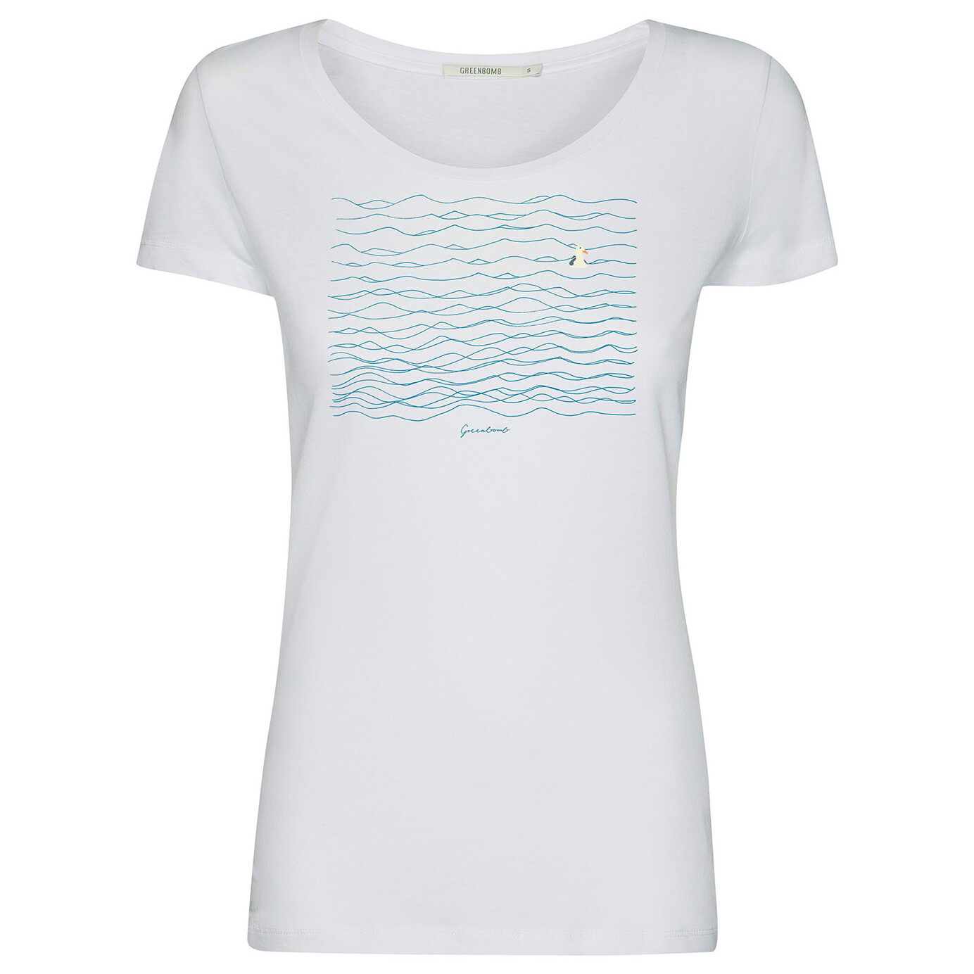 

Футболка Greenbomb Women's Animal Seagull Waves Loves s, белый