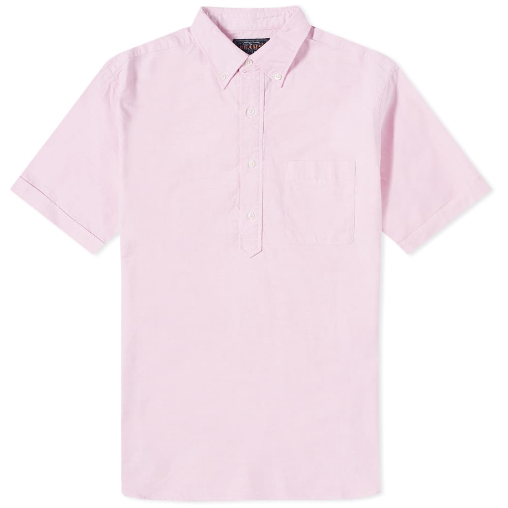 цена Оксфордская рубашка с короткими рукавами Beams Plus BD Popover, розовый