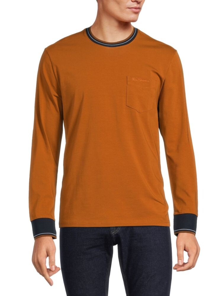 

Футболка с круглым вырезом и логотипом Ringer Ben Sherman, карамель