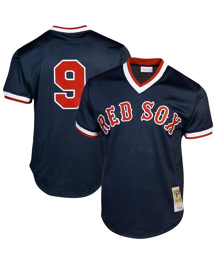 

Мужское тренировочное джерси Ted Williams Navy Boston Red Sox Cooperstown Collection Big and Tall Mesh Mitchell & Ness, синий