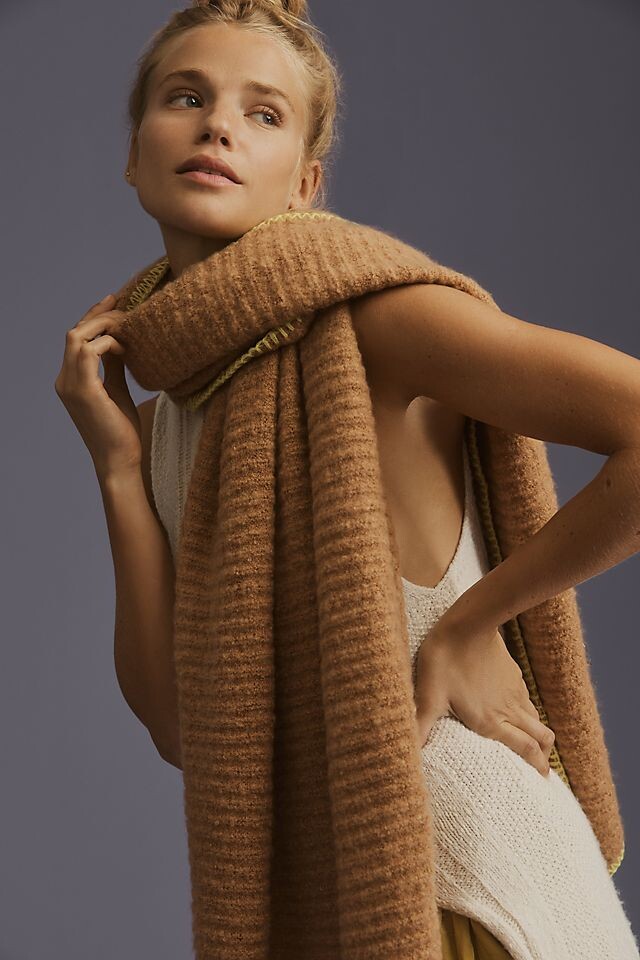 

Шарф Anthropologie, коричневый