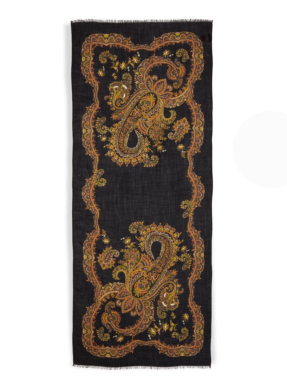 

Кашемировый шарф Delhy с узором пейсли Etro, черный