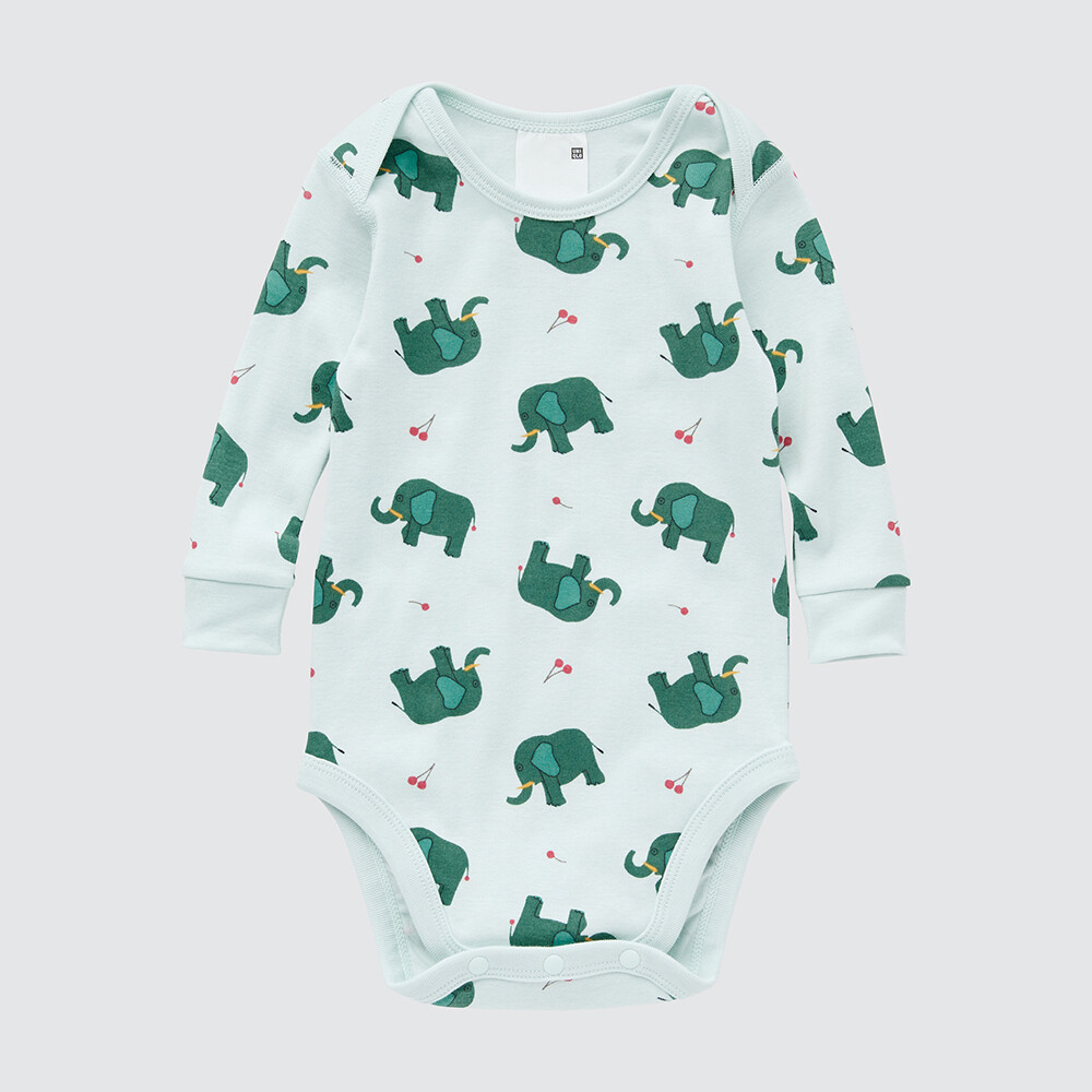 

Комбинезон Uniqlo цельный с длинными рукавами, светло-зеленый