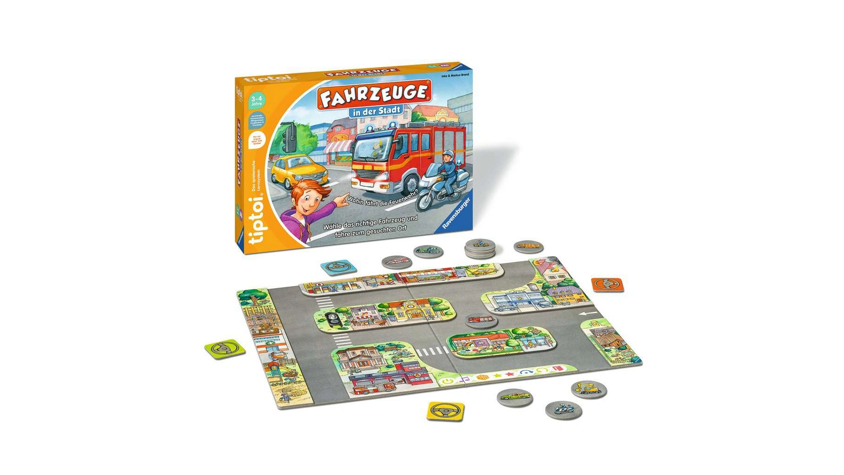 Заказать Ravensburger Tiptoi Автомобильная Игра в городе обучающая Игра для  детей от 3 лет и старше, образовательная Игра на совпадения – цены,  описание и характеристики в «CDEK.Shopping»