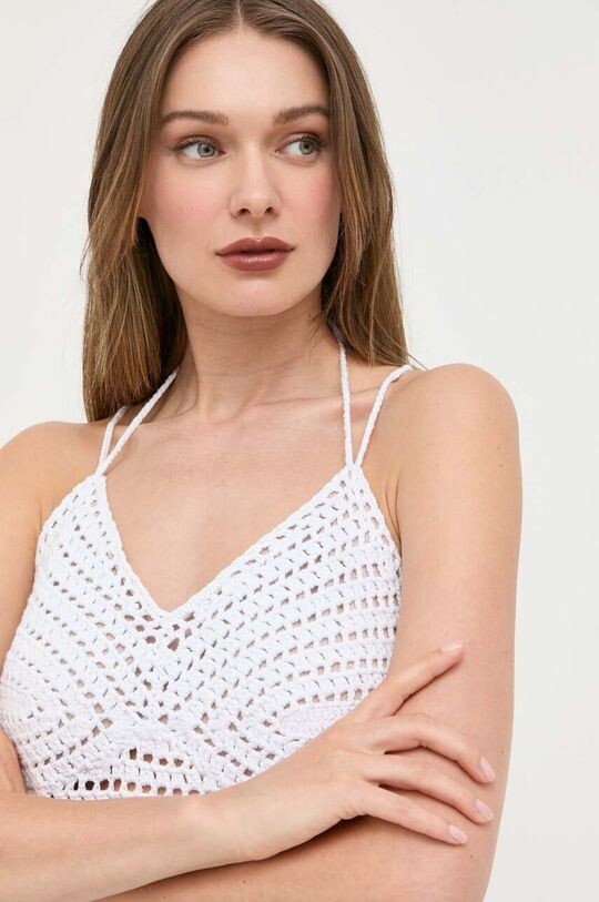 

Хлопковый топ Guess, бежевый