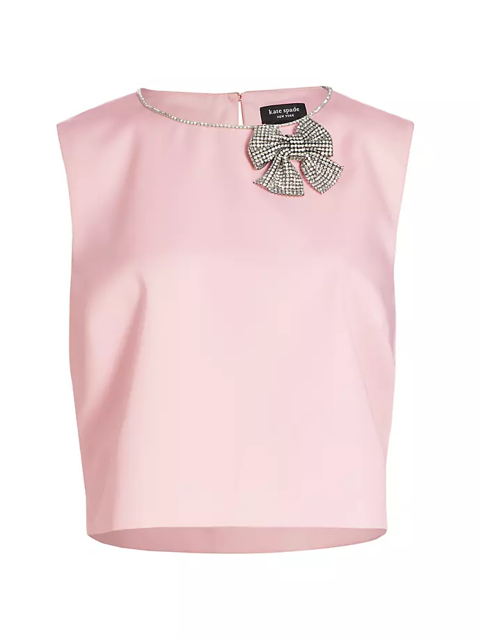 

Атласный топ Mainline Duchess, украшенный кристаллами Kate Spade New York, цвет impatiens pink