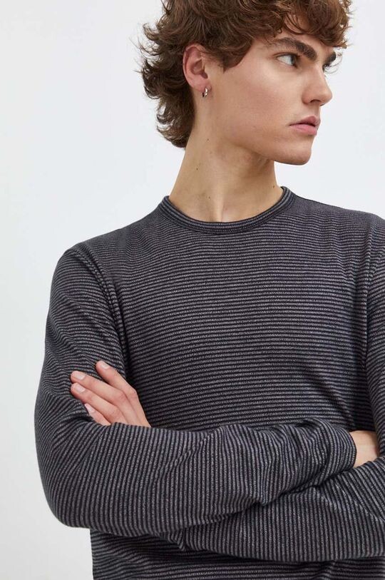 

Хлопковый топ с длинными рукавами DENIM Marc O'Polo, черный