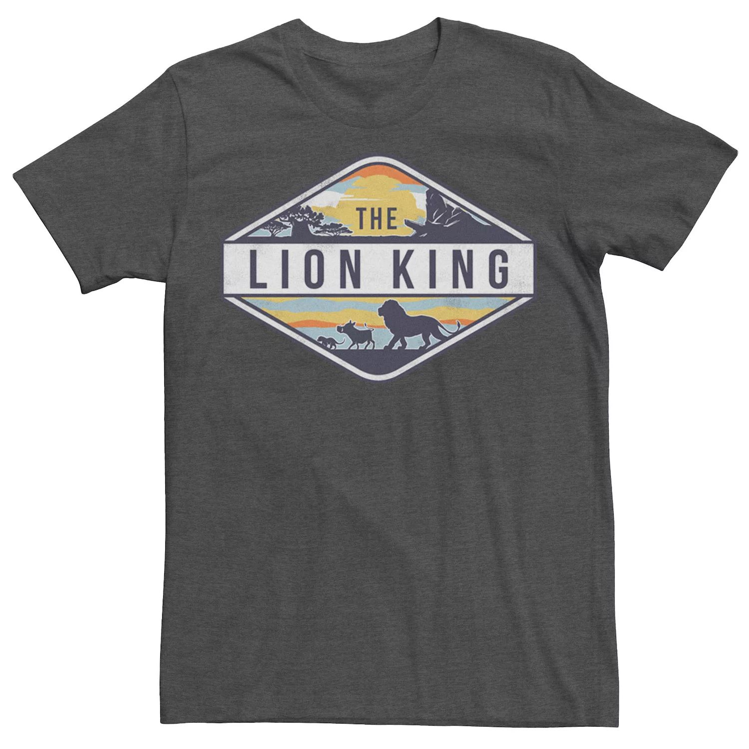 Мужская футболка The Lion King Simba Timon Pumba Land and Sunset Disney мужская футболка disney s the gradient sunset trio lion king