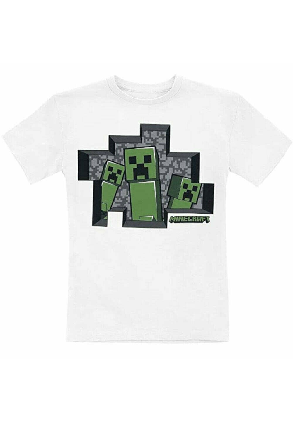 

Футболка с принтом MINECRAFT CREEPER Fabelkids, цвет weiss