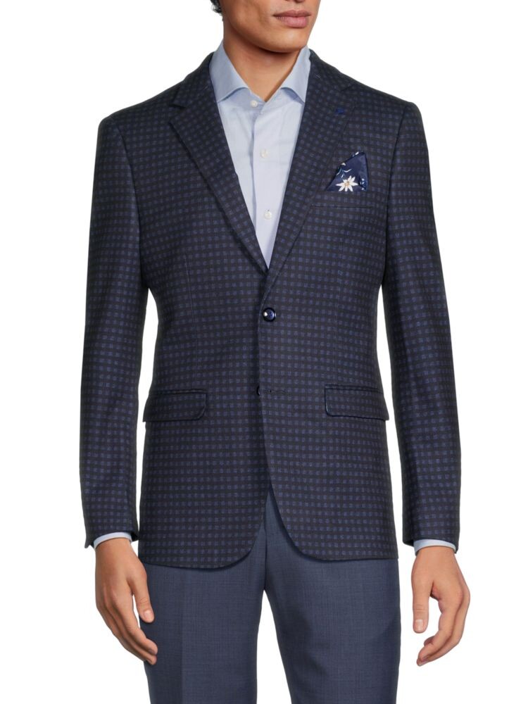 

Однобортный пиджак в клетку Soul Of London, цвет Royal Blue