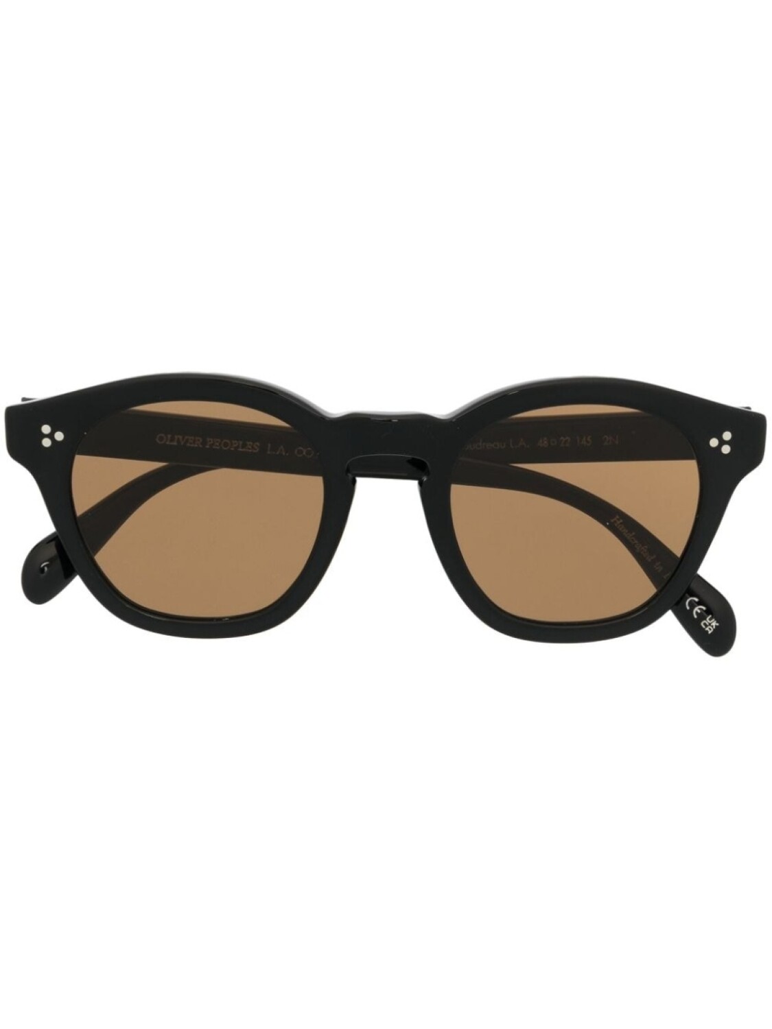

Солнцезащитные очки Lewen с круглой оправе Oliver Peoples, коричневый