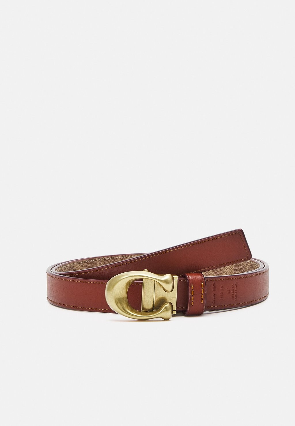 

Ремень SCULPTED REVERSIBLE SIGNATURE BELT Coach, коричневый/ржавый