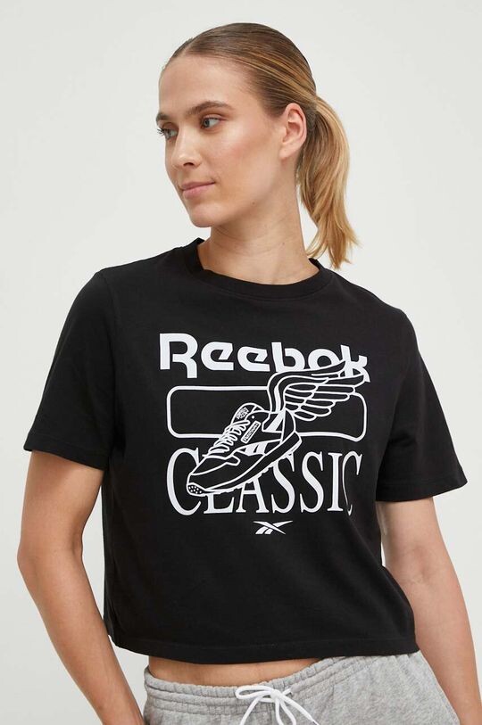 

Футболка из хлопка Reebok, черный