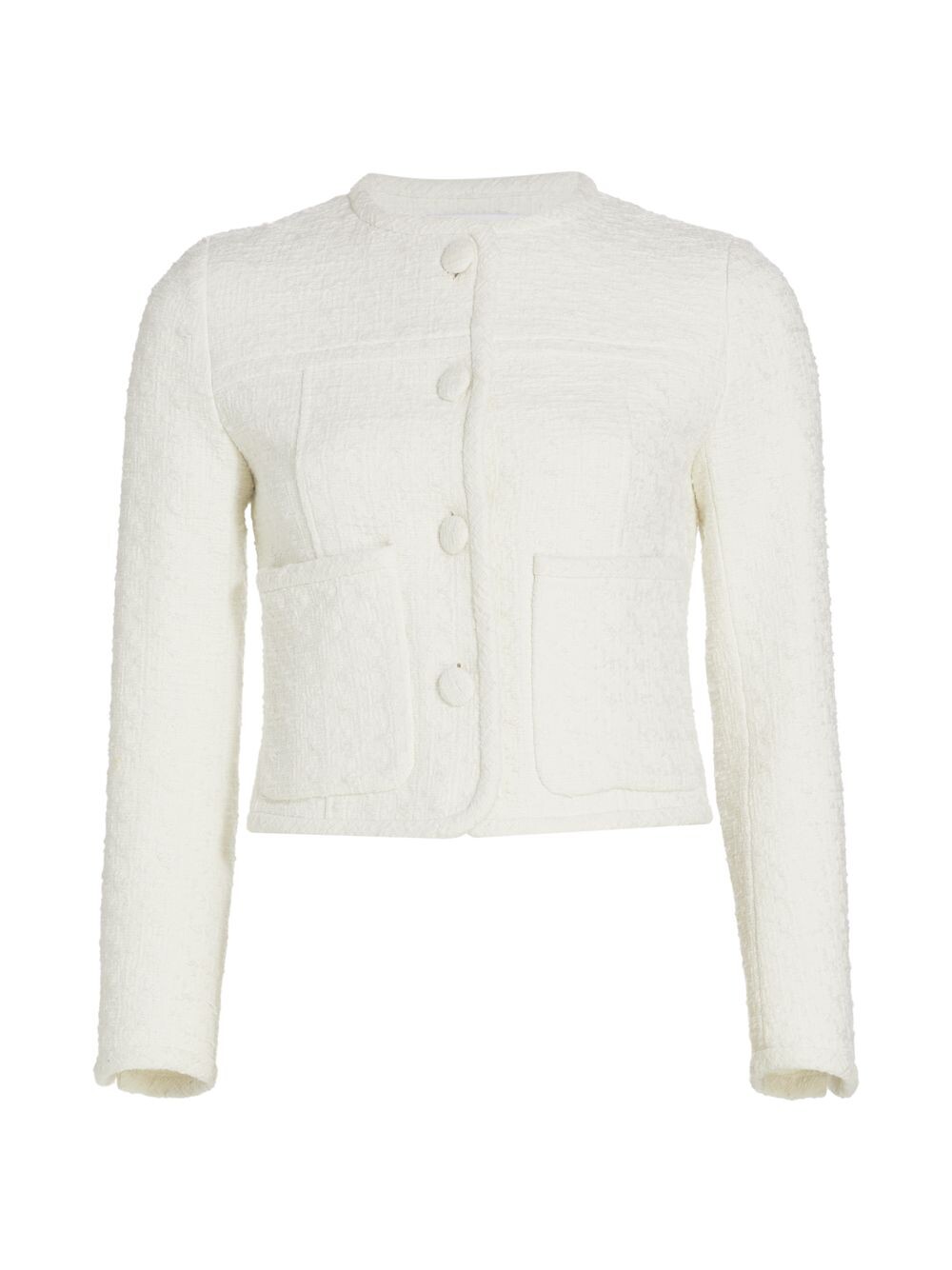 

Укороченный твидовый жакет Proenza Schouler White Label, белый