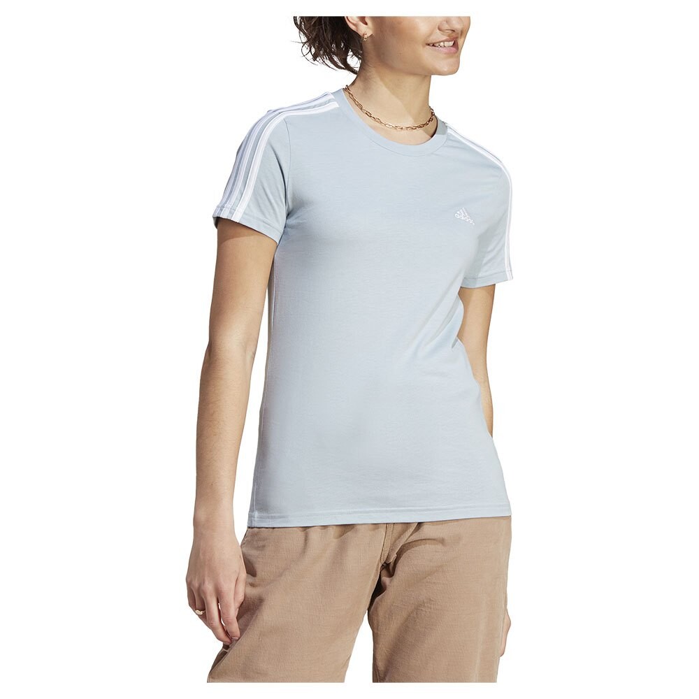 

Футболка с коротким рукавом adidas Essentials Slim 3 Stripes, бежевый