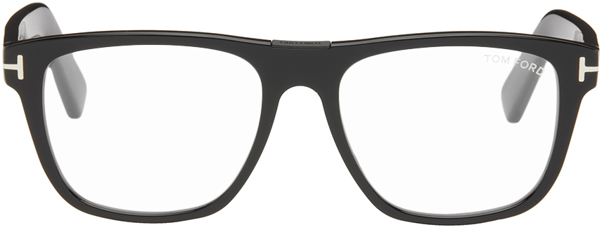 Черные квадратные очки Tom Ford, цвет Shiny black