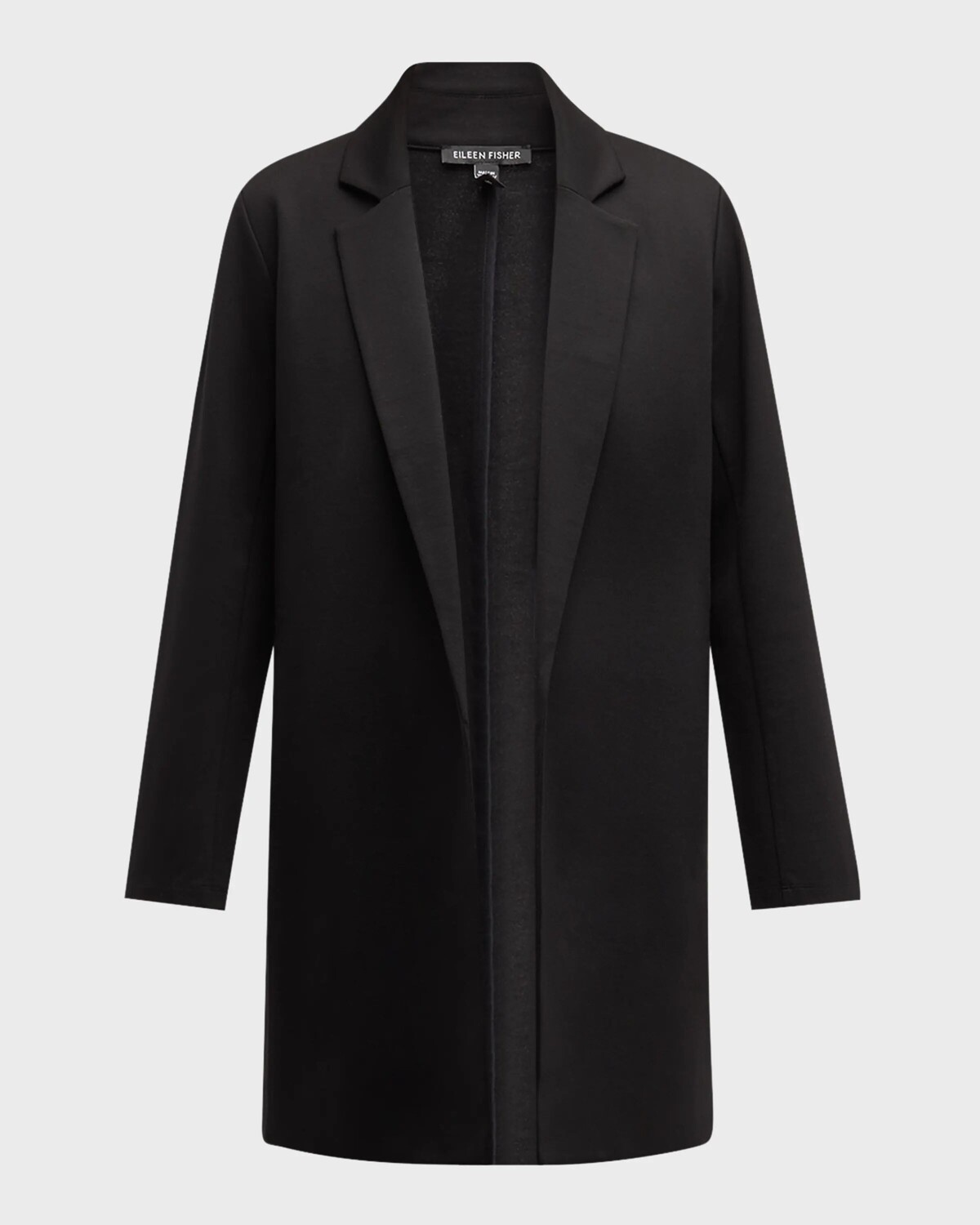

Длинный блейзер Flex Ponte с открытым передом Eileen Fisher, черный