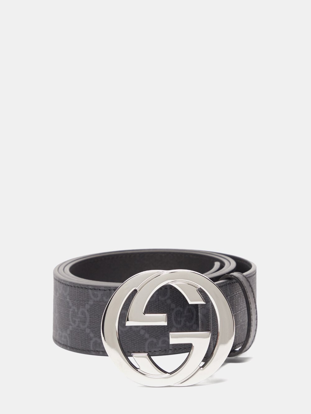 

Ремень из холщовой ткани с пряжкой gg supreme Gucci, черный