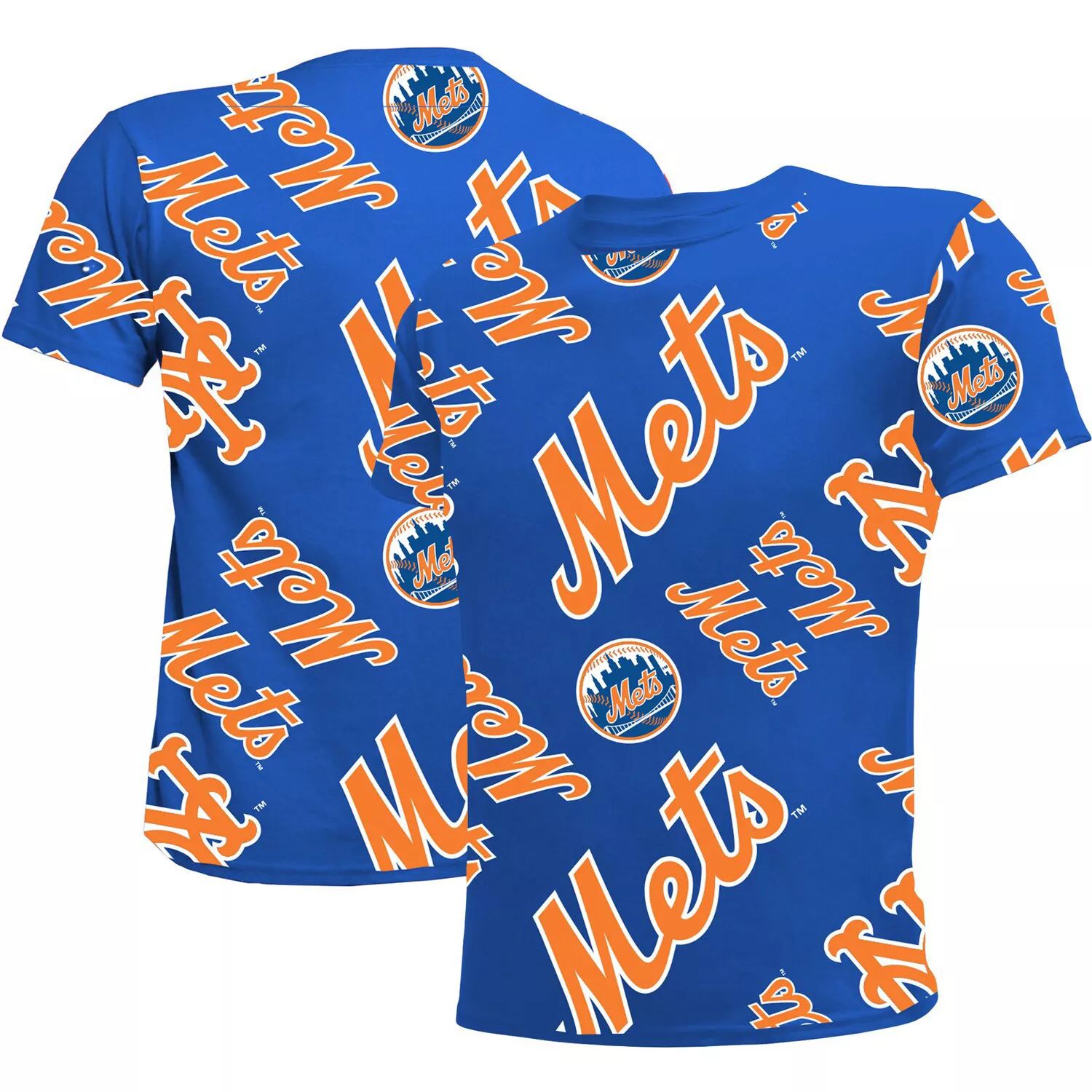 Футболка Youth Stitches Royal New York Mets Allover Team Stitches цена и фото