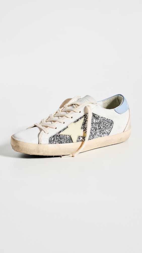 

Кроссовки Golden Goose Super-Star Glitter Bio Based, серебряный