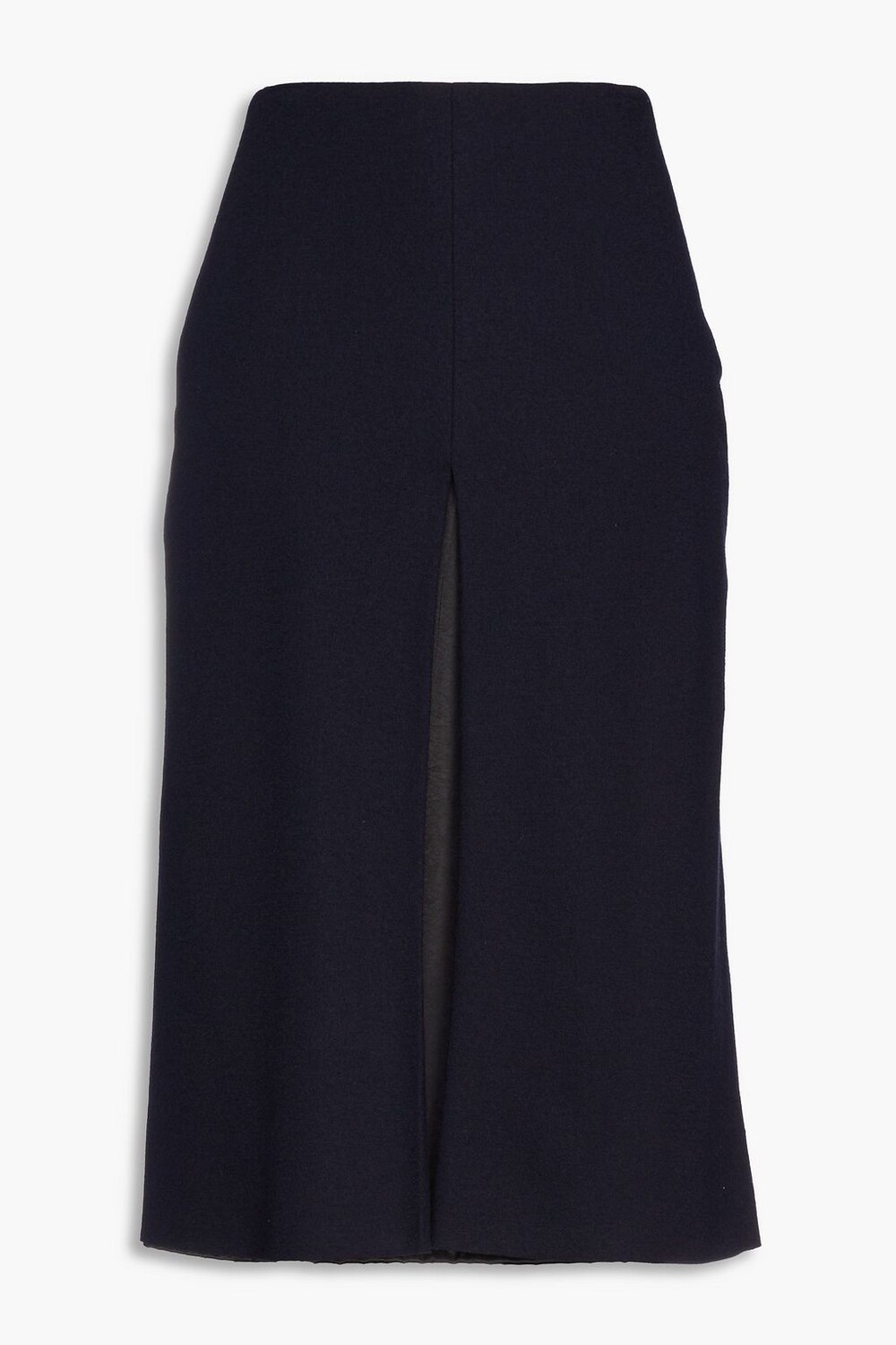 

Юбка из шерстяного джерси с атласными вставками JIL SANDER, синий