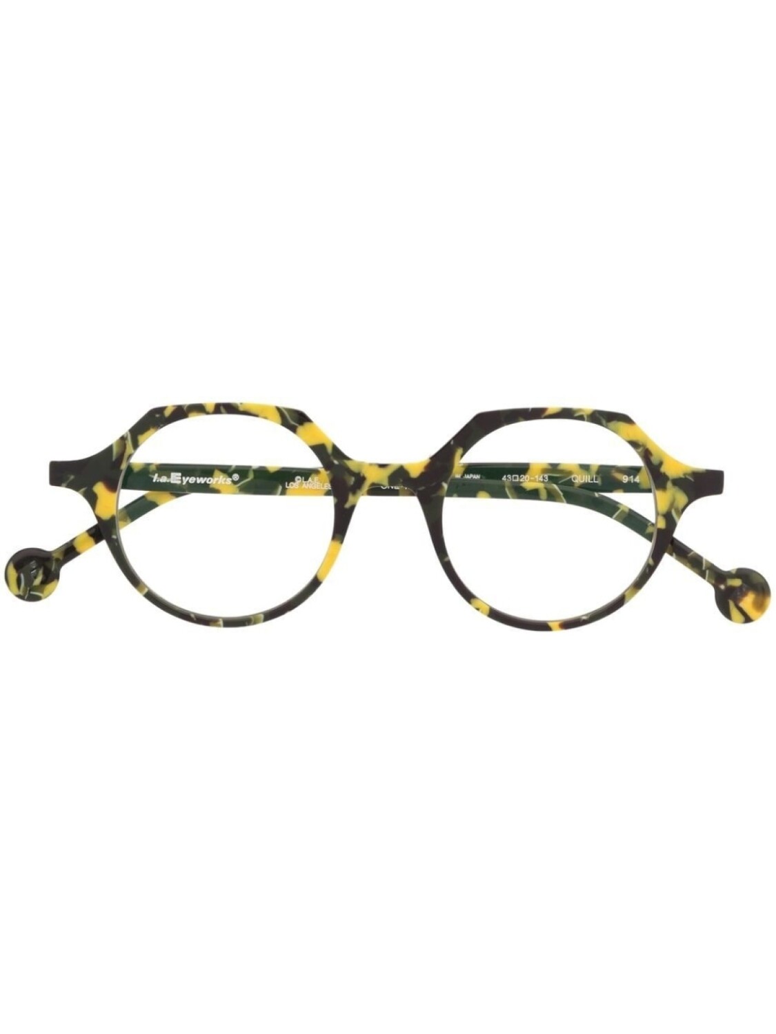 

L.A. Eyeworks очки в круглой оправе, желтый