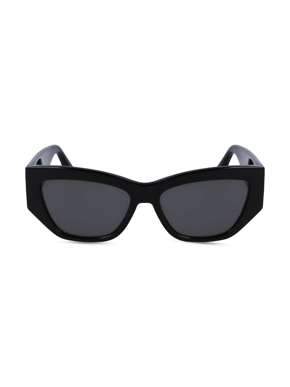 Скульптурные солнцезащитные очки «кошачий глаз» 55 мм Victoria Beckham, черный очки кошачий глаз vb602s victoria beckham