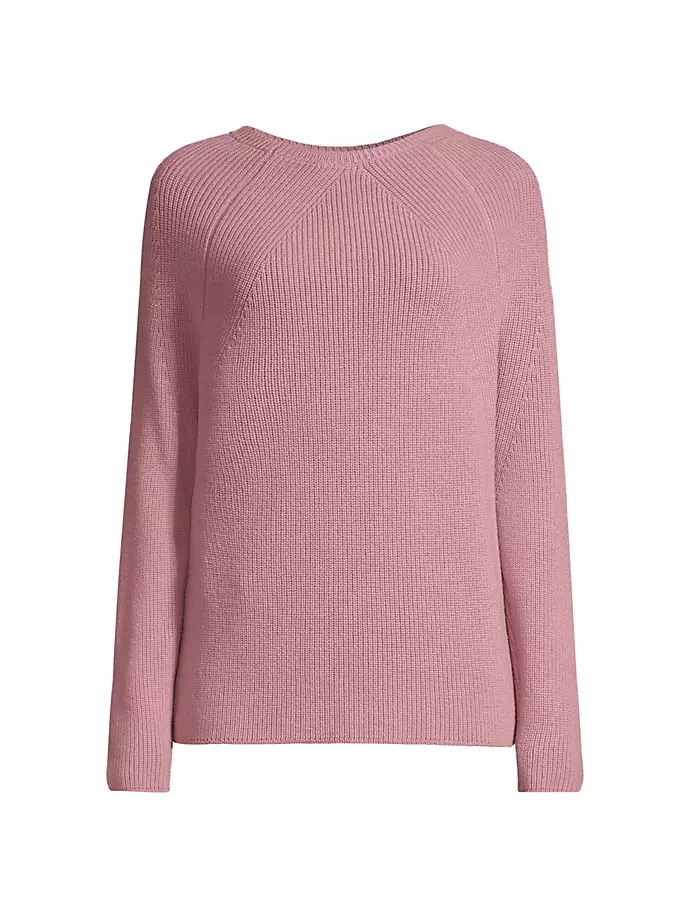 

Шерстяной свитер с круглым вырезом Max Mara Leisure, розовый