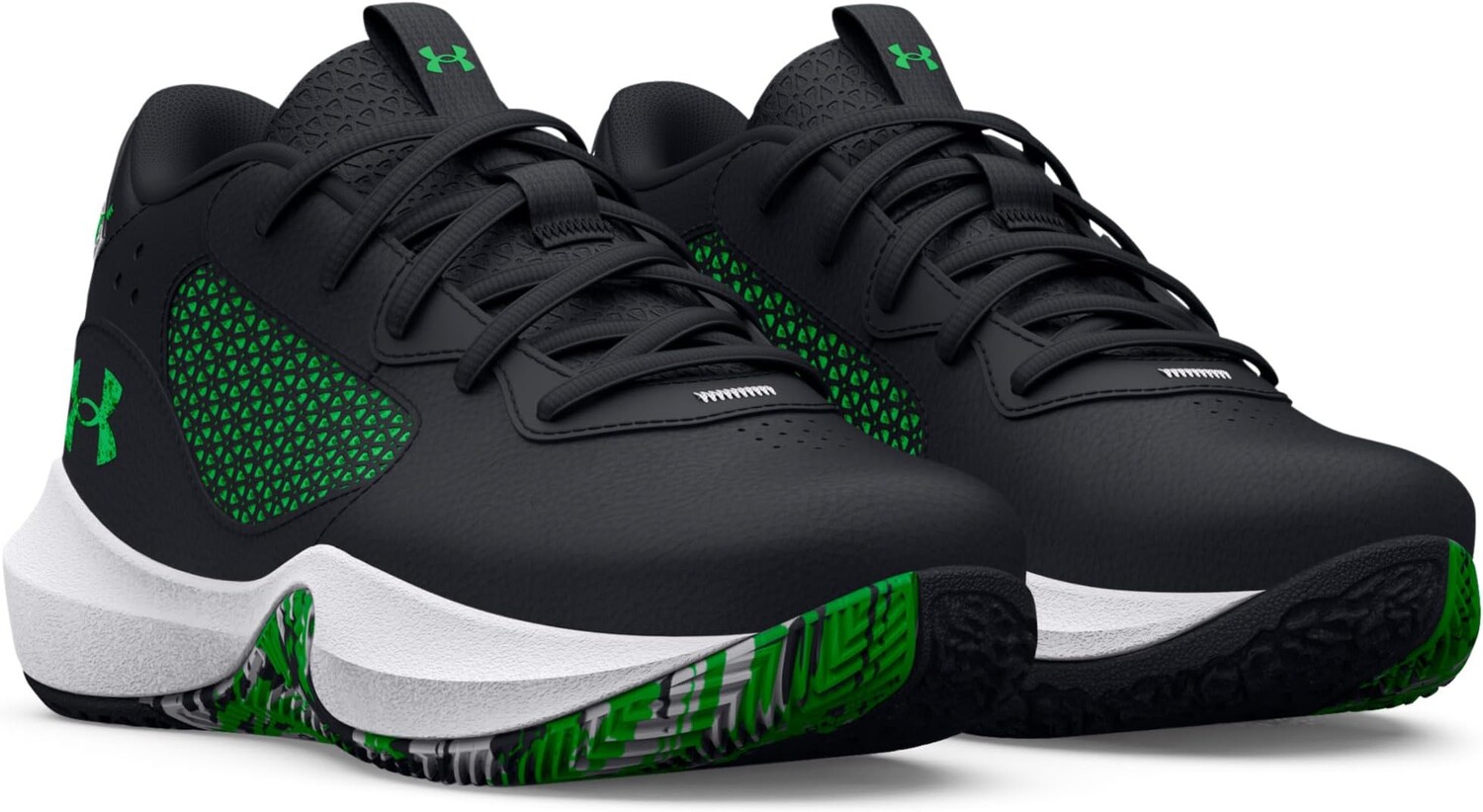 

Кроссовки Under Armour Kids Lockdown 6 Sneaker Under Armour, цвет Black/White/Green Screen