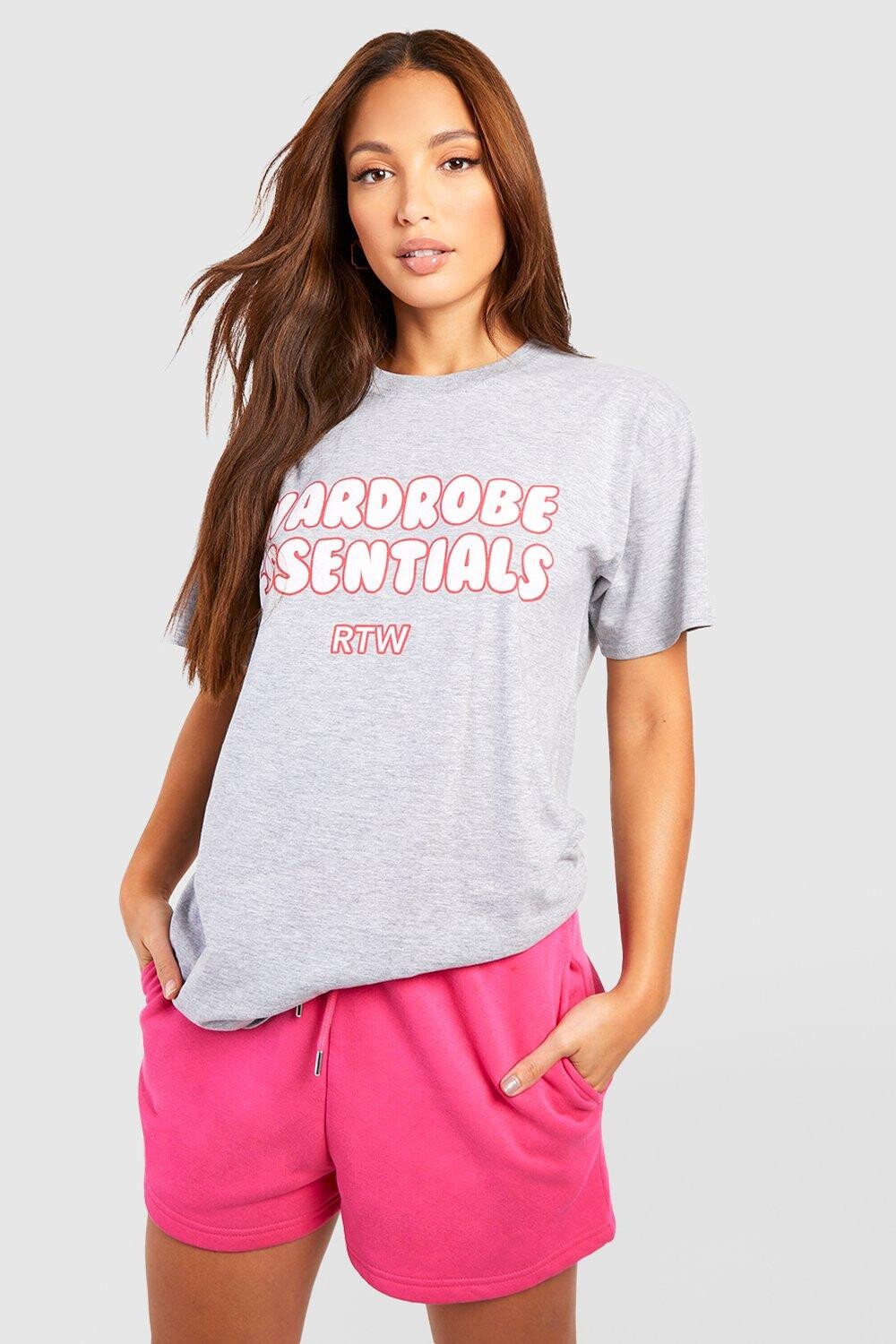 

Высокий гардероб футболка essentials Boohoo, серый