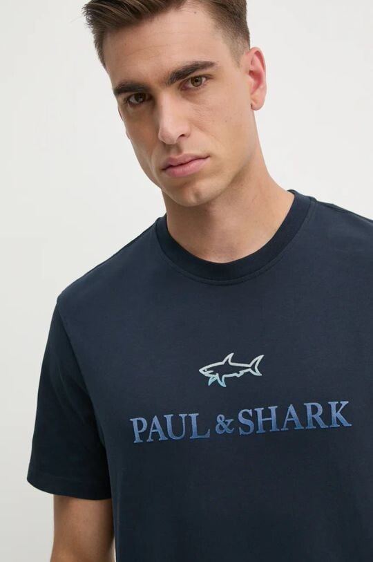 

Хлопковая футболка Paul&Shark, темно-синий