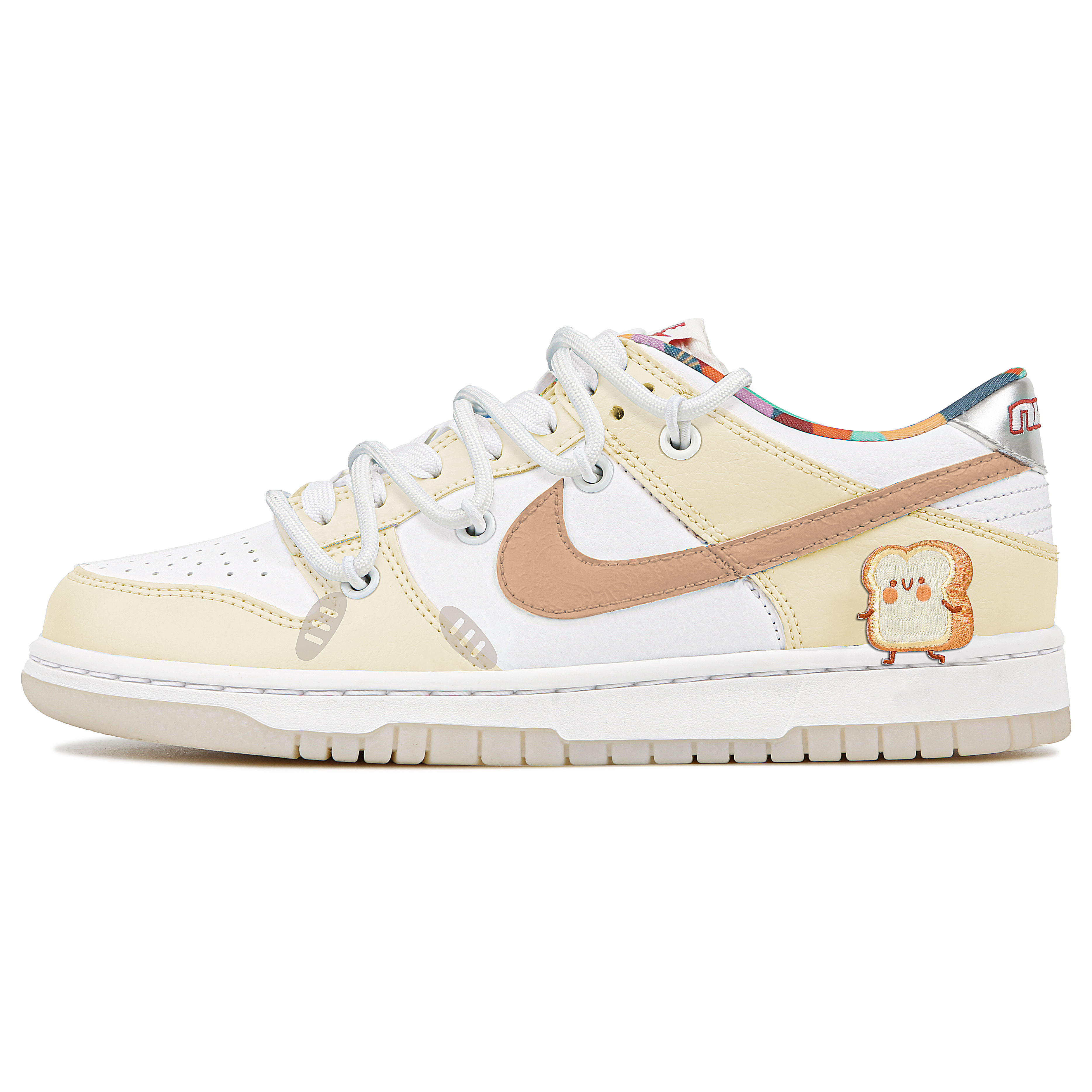 

Кроссовки Nike Dunk Skateboarding Shoes Women's Low-top Yellow/White, белый