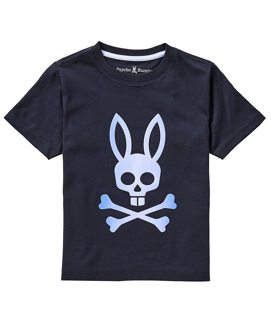 

Футболка с короткими рукавами и рисунком Norwood для маленьких мальчиков 5–6 лет Psycho Bunny, синий