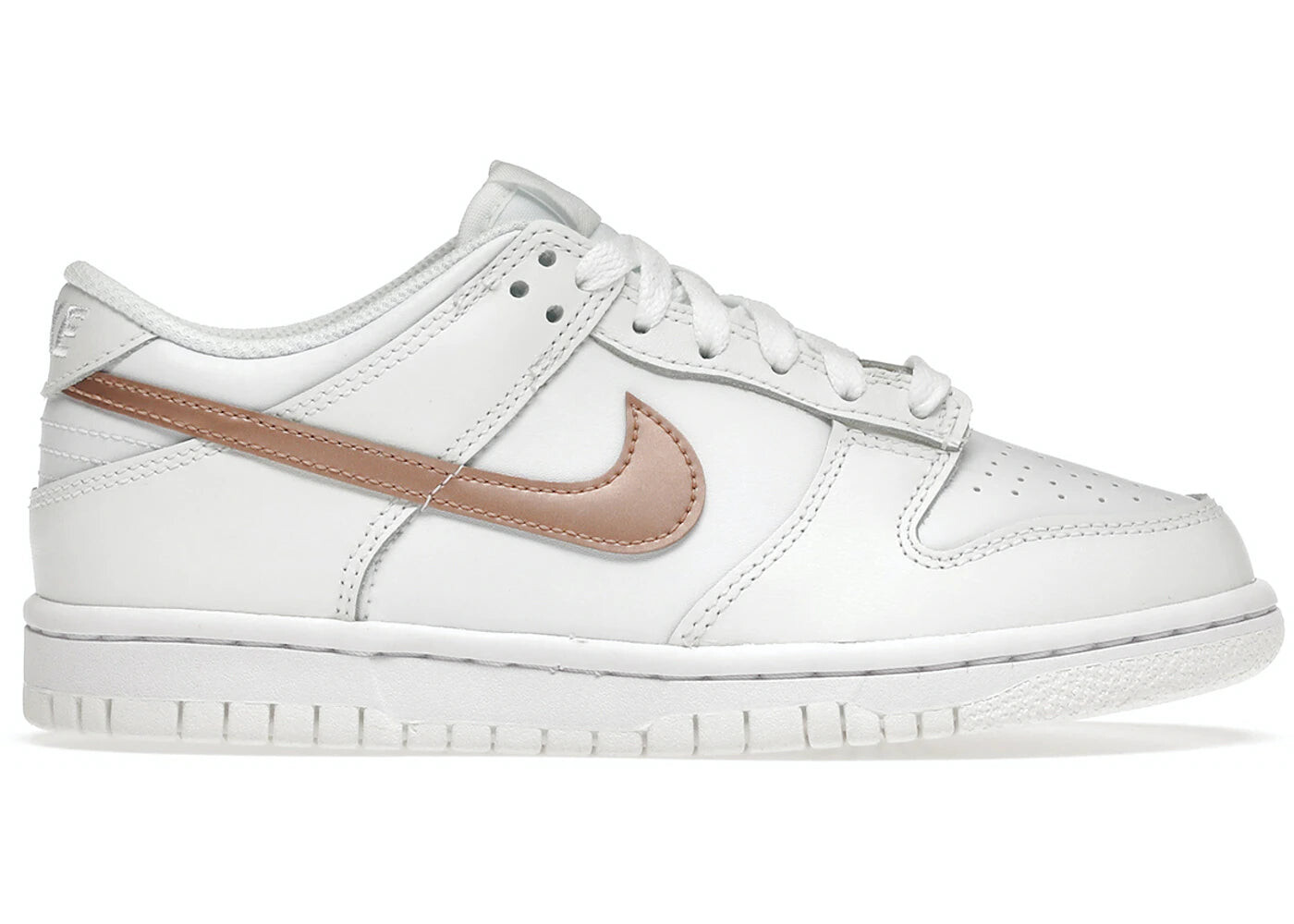 

Кроссовки подростковые Nike Dunk Low, белый / розовый