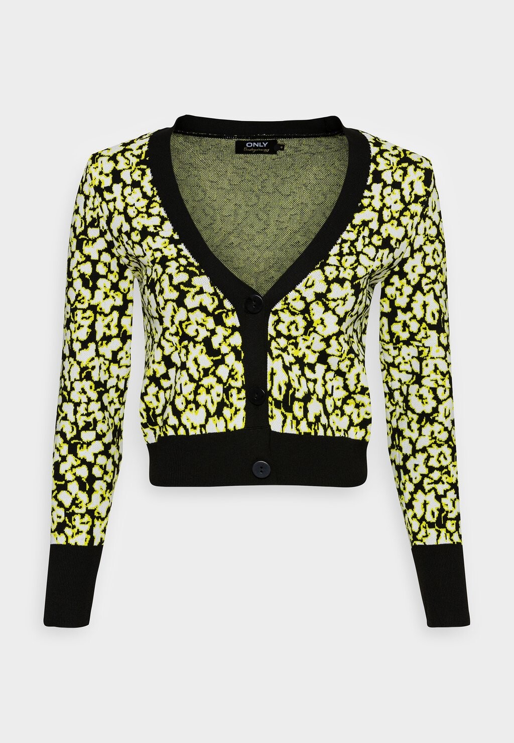 

Кардиган ONLY Onlcatie V Neck Cardigan, черный узор/белый
