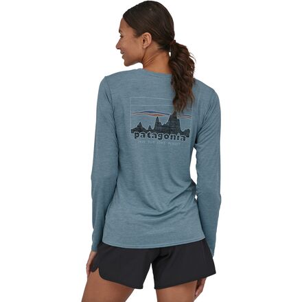 Capilene Cool повседневная рубашка с длинными рукавами и рисунком женская Patagonia, цвет 73 Skyline/Light Plume Grey X-Dye рубашка cool club светлая на 2 года
