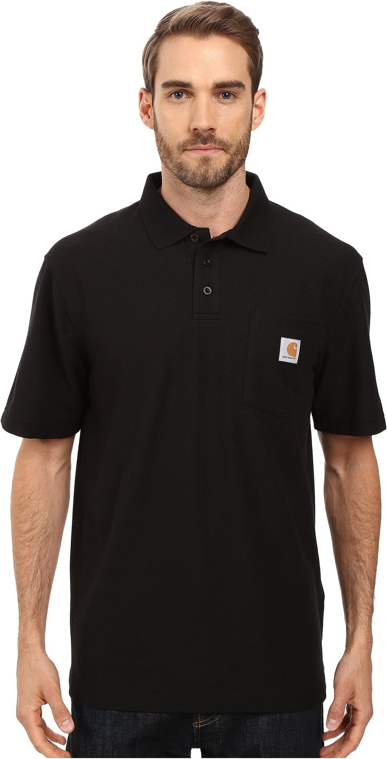 

Рубашка-поло Contractors Work Pocket Polo Carhartt, черный