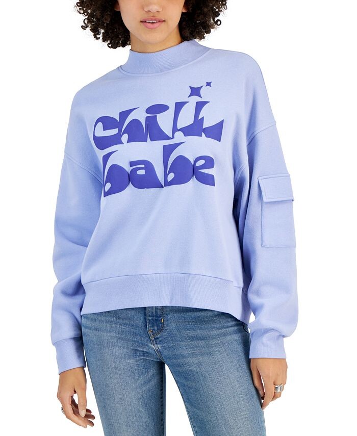 

Толстовка с воротником-стойкой Chill Babe Grayson Threads, The Label, синий