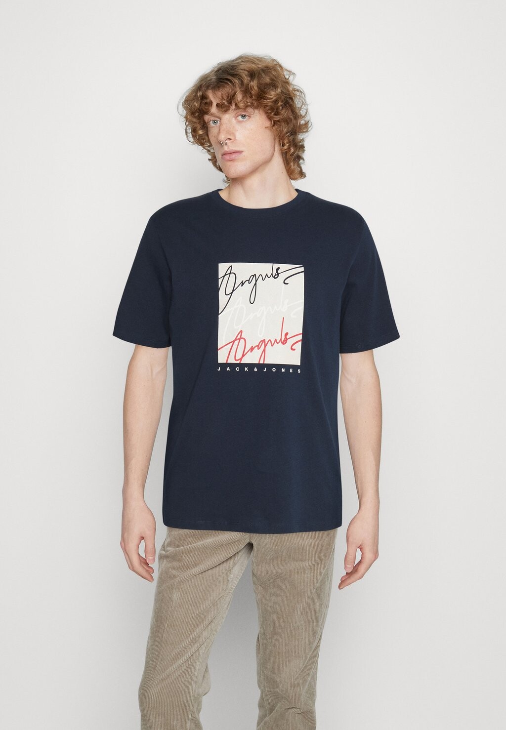 

Футболка с принтом Jack & Jones, темно-синий