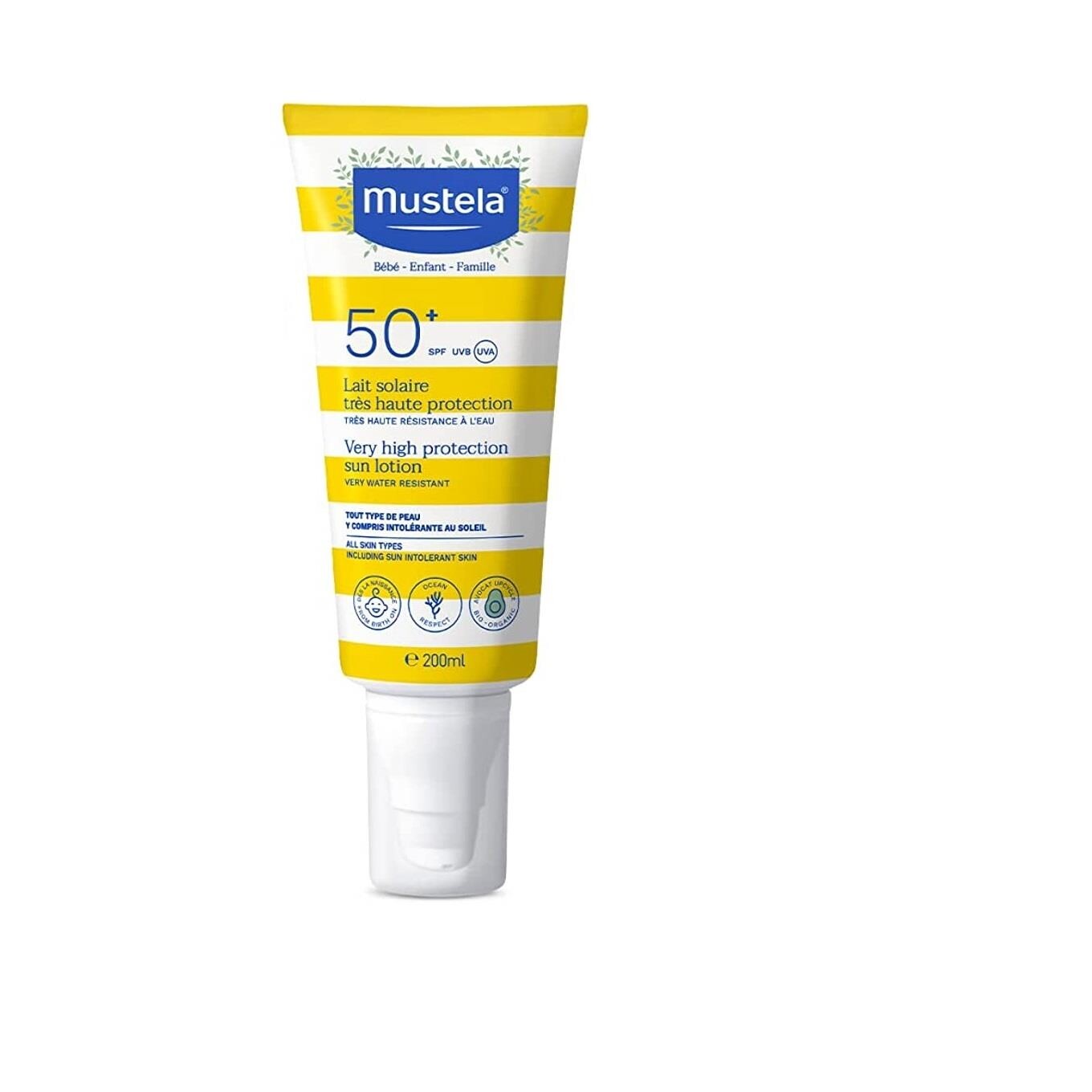 

Детский солнцезащитный лосьон Mustela 50 Factor 200 мл
