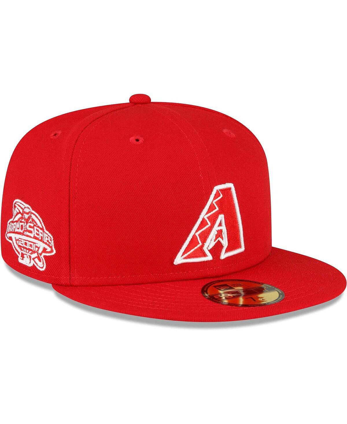 

Мужская красная приталенная шляпа Arizona Diamondbacks 59FIFTY с боковой нашивкой New Era