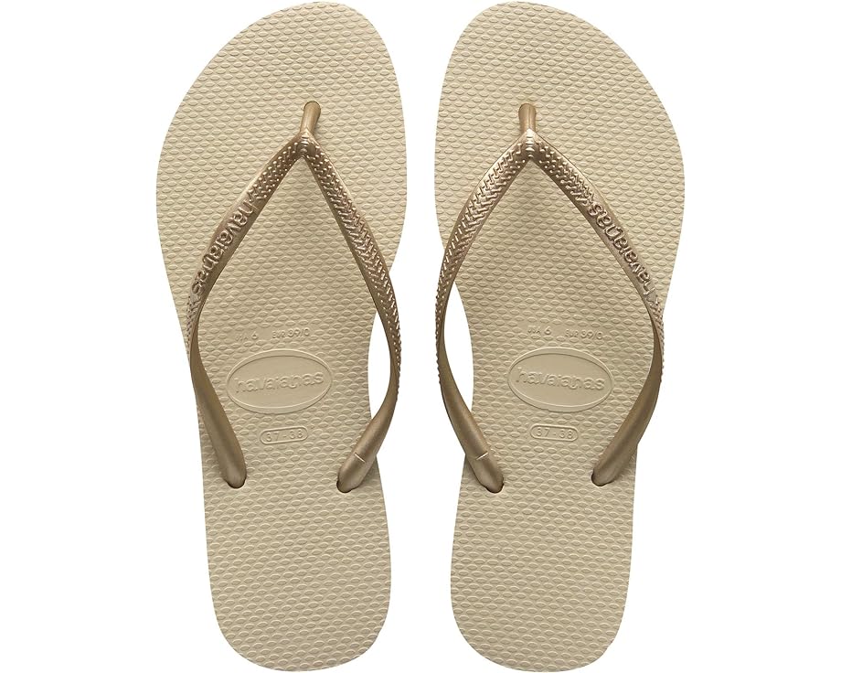 Сандалии Havaianas Slim Flip Flop, цвет Sand Grey/Light Golden