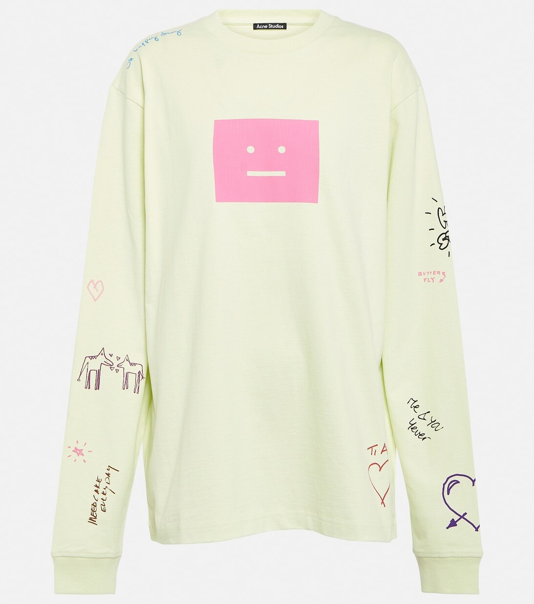 

Толстовка с принтом Scribbles ACNE STUDIOS, зеленый