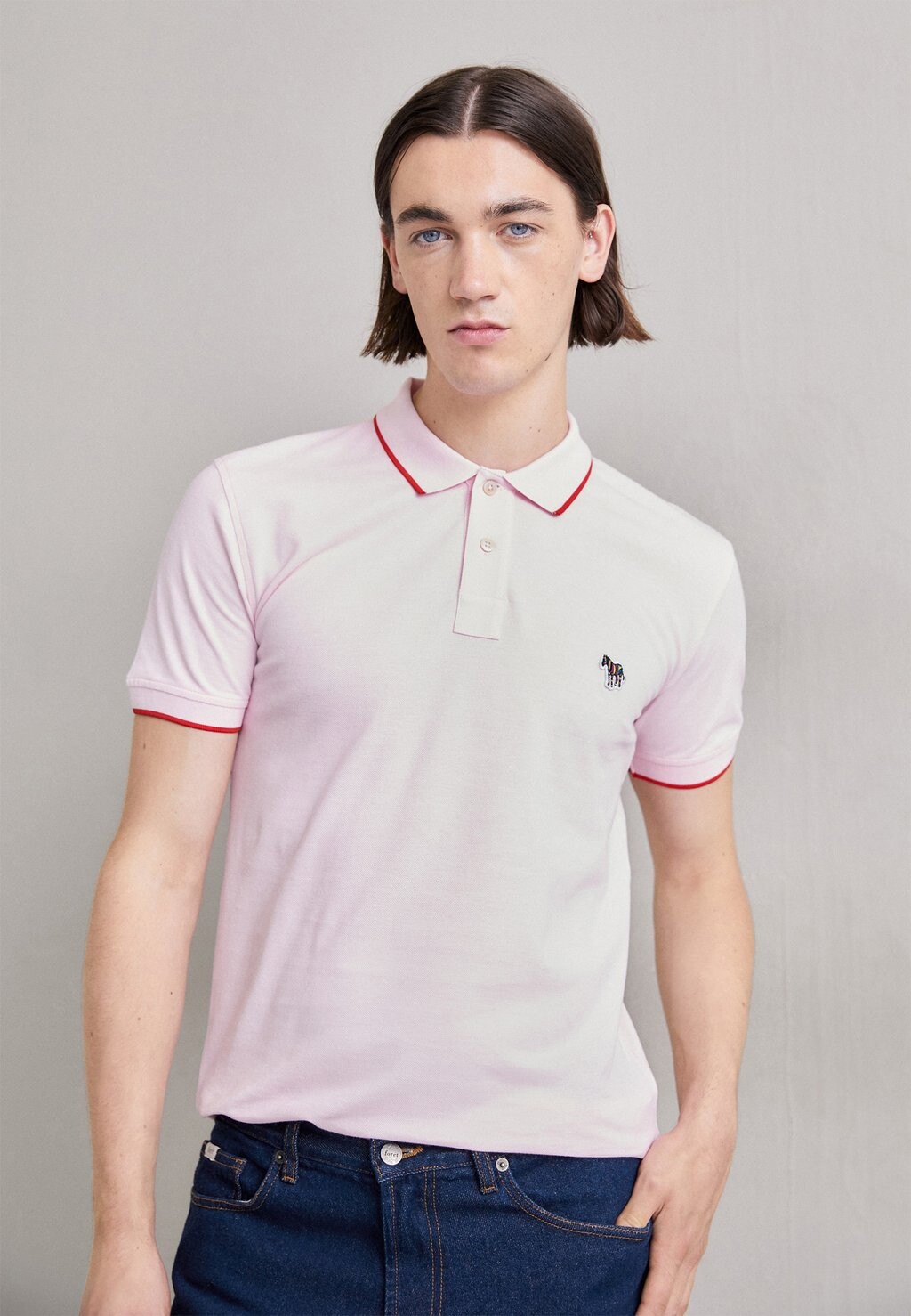 

Рубашка-поло SLIM BADGE PS Paul Smith, розовый