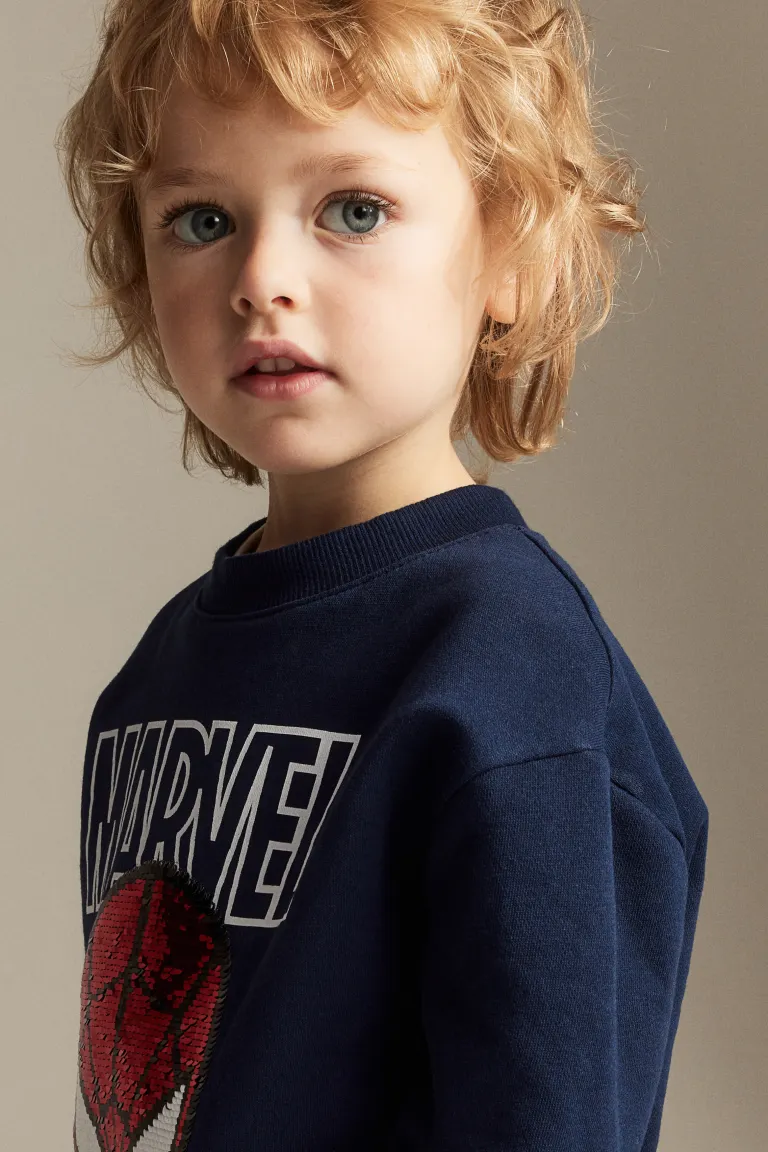 

Толстовка с двусторонним пайетками H&M, синий