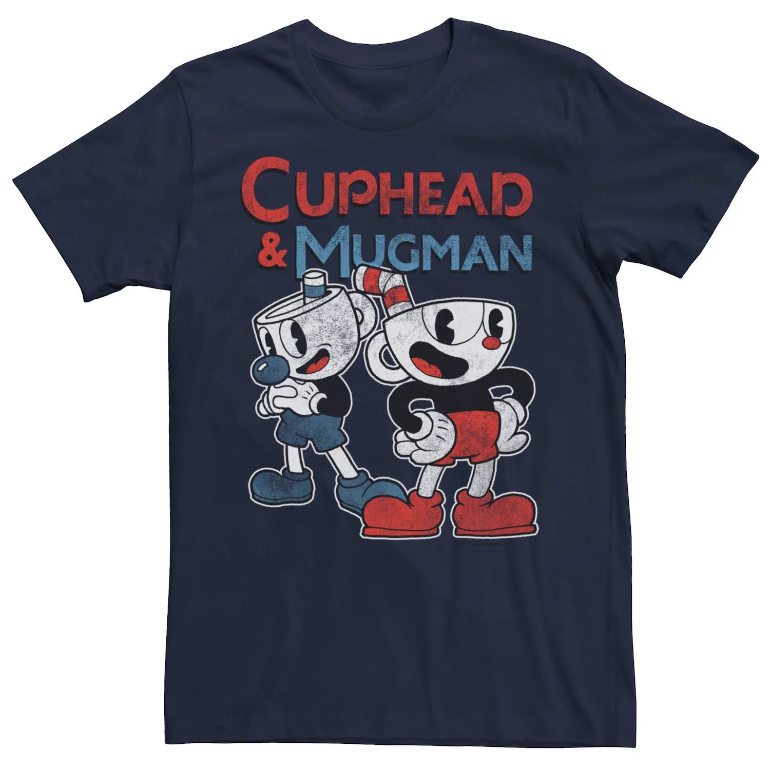 Мужская футболка Cuphead & Mugman Dynamic Duo Licensed Character