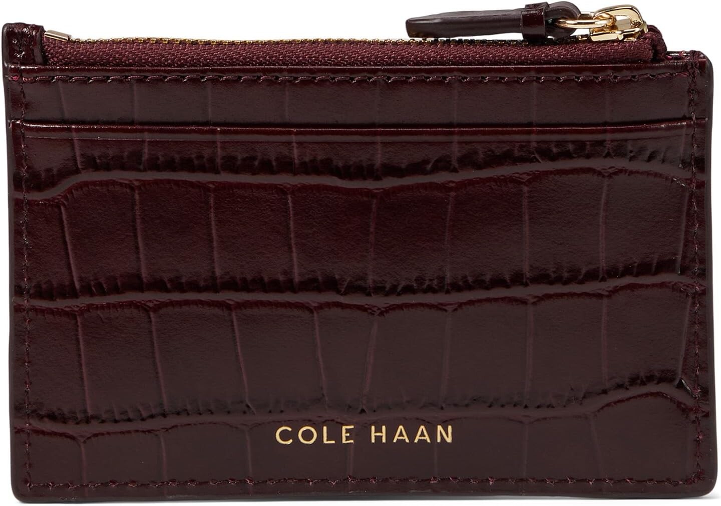 

Кошелек Card Case with Zip Cole Haan, цвет Bloodstone Combo