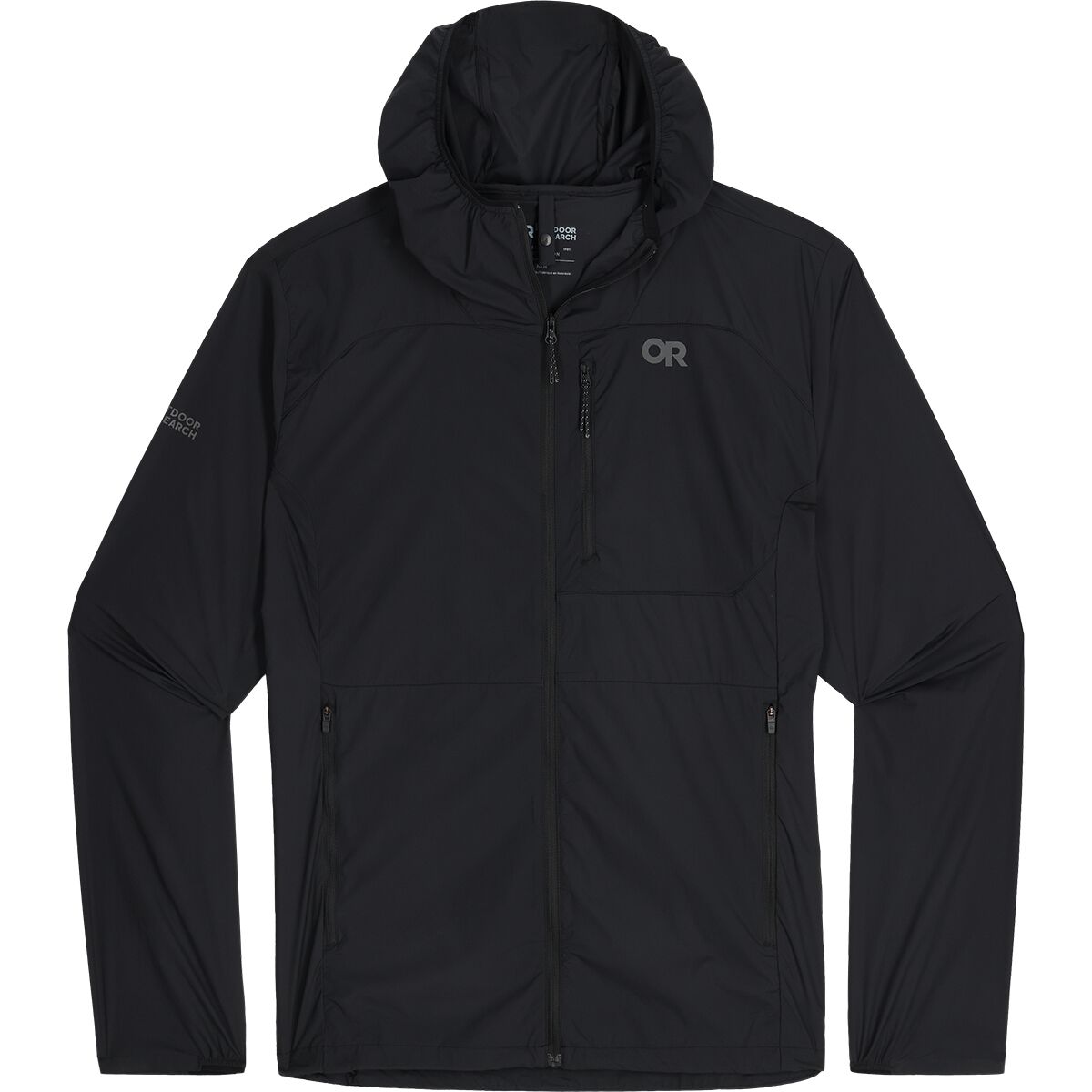 Куртка shadow wind с капюшоном Outdoor Research, черный great outdoor jacket contrast colors breathable casual spring jacket spring coat outdoor coat
