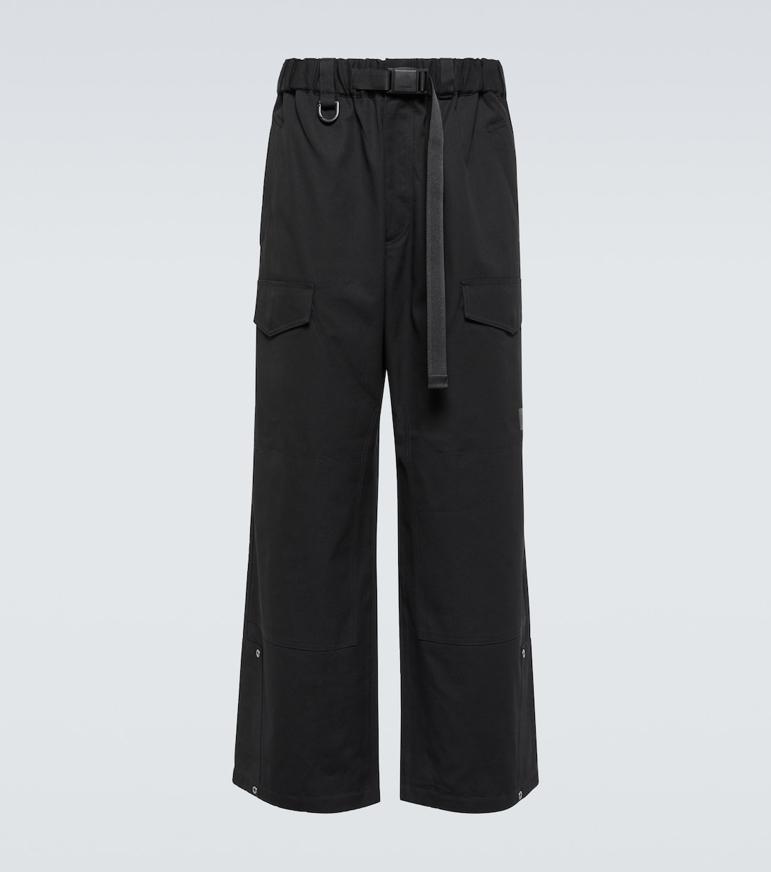 Укороченные брюки из хлопка Y-3, черный