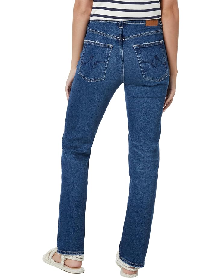 цена Джинсы AG Jeans Saige High-Waist Straight Leg Jeans in 9 Years Elmhurst, цвет 9 Years Elmhurst